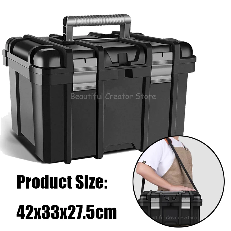 Large Plastic Tool Box Organizer Box 2-Layer Hard Case Hardware Tool Storage Box Screw Parts Suitcase Tools Organizer Suitcase