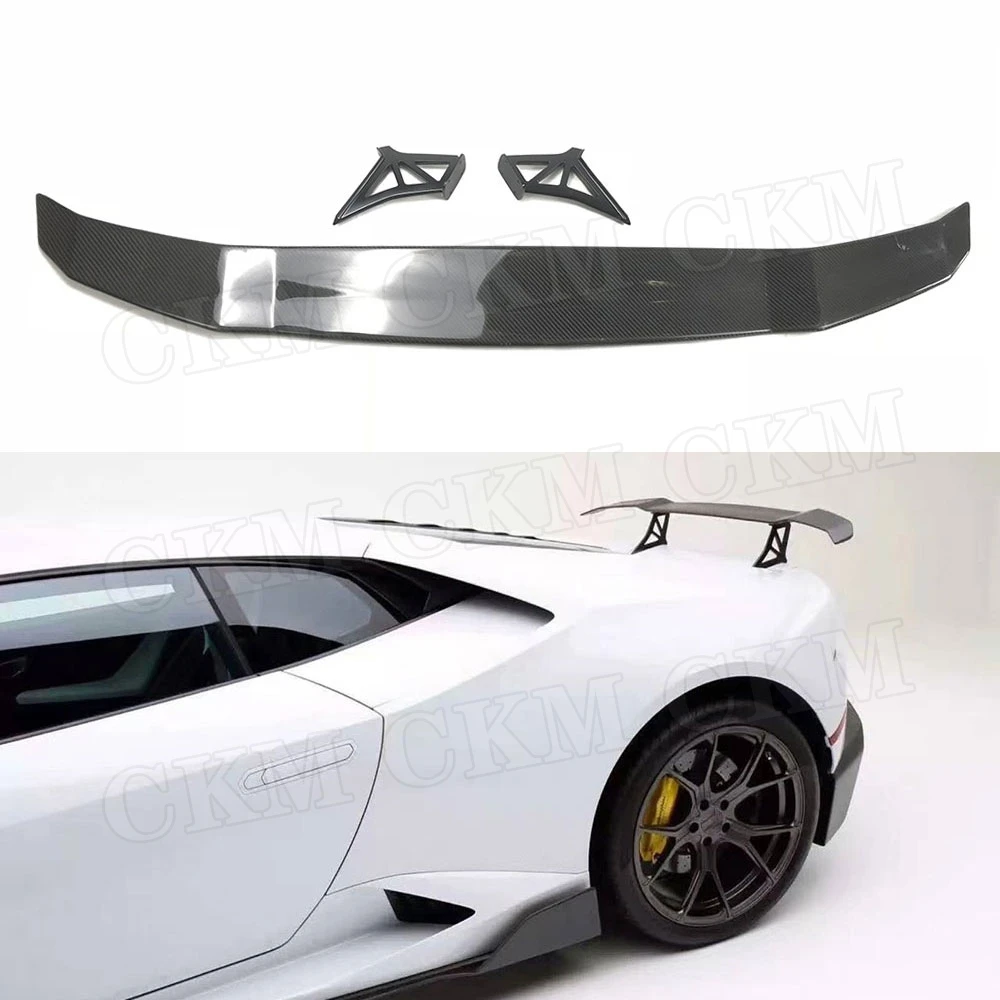 Alerón Trasero de Fibra de Carbono para Lamborghini Huracán LP610 LP580 2014-2018, Accesorio de Estilización y Tuning