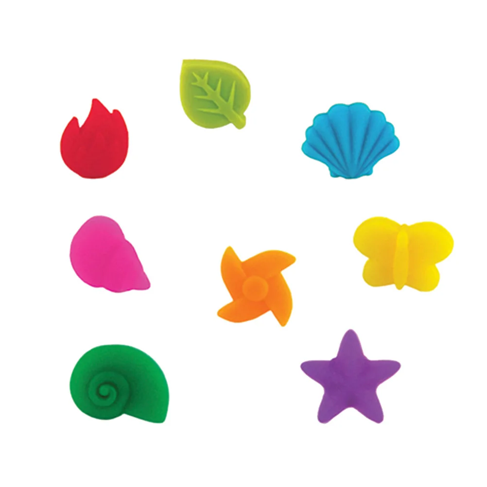 

8pcs Dedicated Cup Markers Silicone Wine Glass Tags Drink Identifier for Party Supplies Kitchen Table Decoration