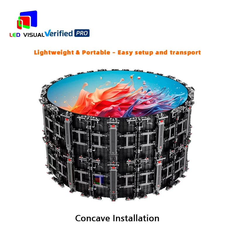 LED VISUAL Outdoor Seamless Splicing P2.6 P2.9 P3.91 P4.8 Stage Background LED Video Wall Flexible Rental Display Screen - view 4