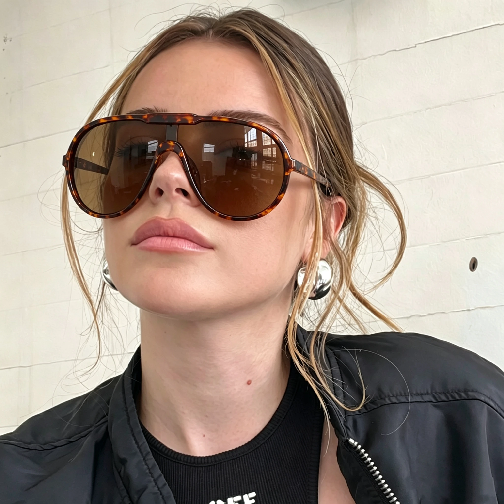 New Integrated Conjoined Sunglasses Summer Oversized HD Lens Shades Y2K Vintage Round Sun Glasses Outdoor Uv Protective Goggles