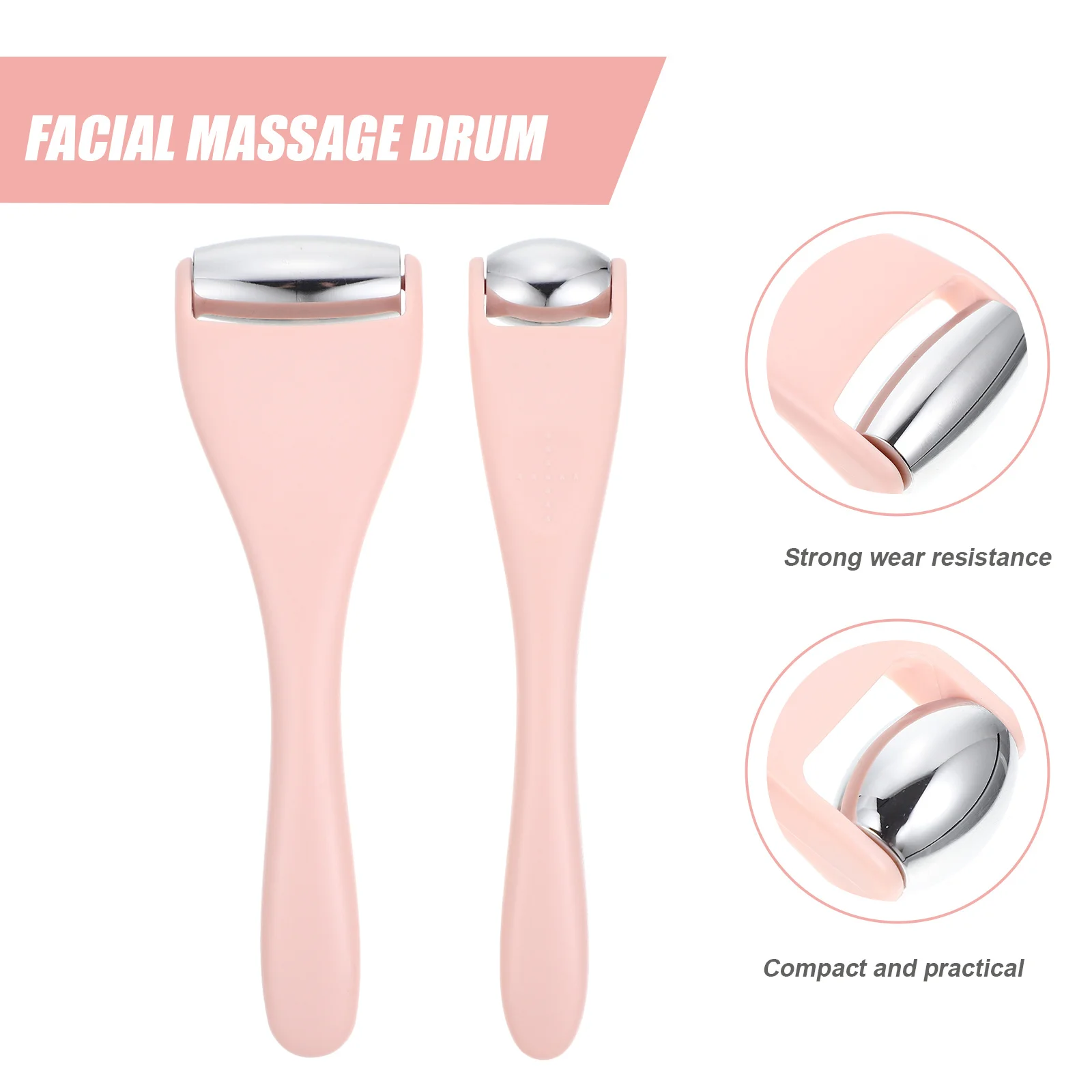 2 pezzi di rulli di ghiaccio di bellezza strumenti per massaggio facciale massaggiatore per occhi anti-età rimozione del cerchio scuro cura del viso portatile