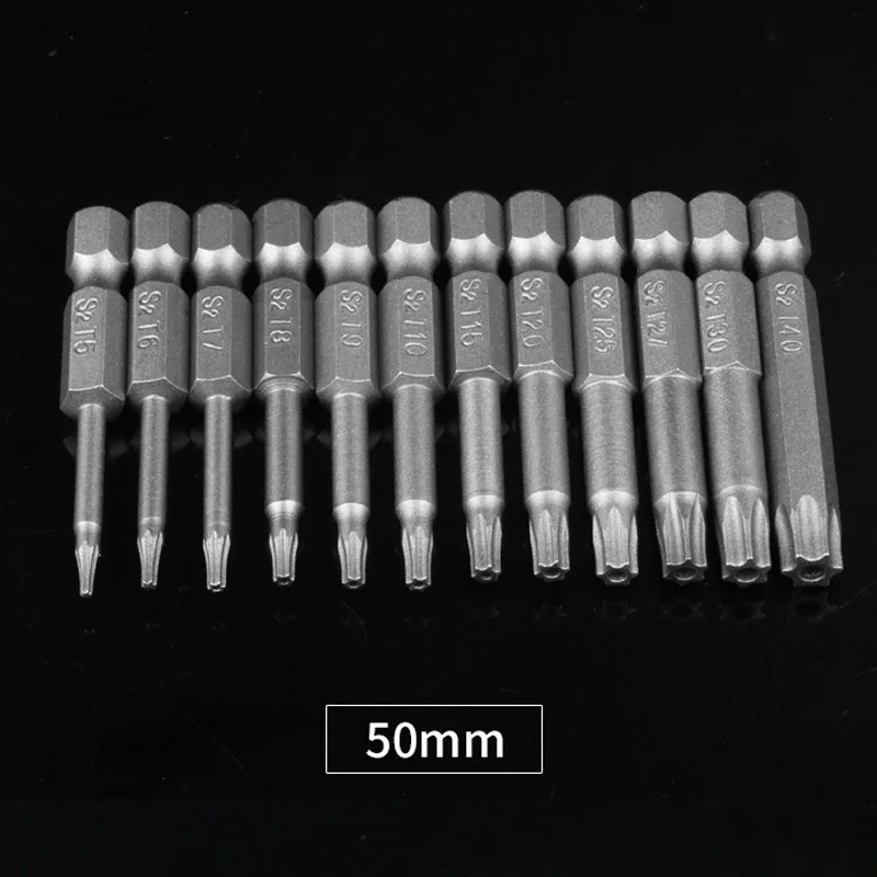 50mm Long Torx Screwdriver Bits 1/4\