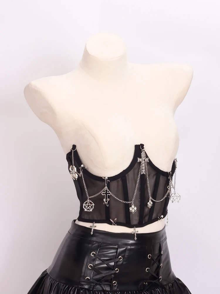 Lolita Belt Harajuku Cummerbunds Gothic Belt Cross Cummerbunds y2k fashion fairy grunge Skull