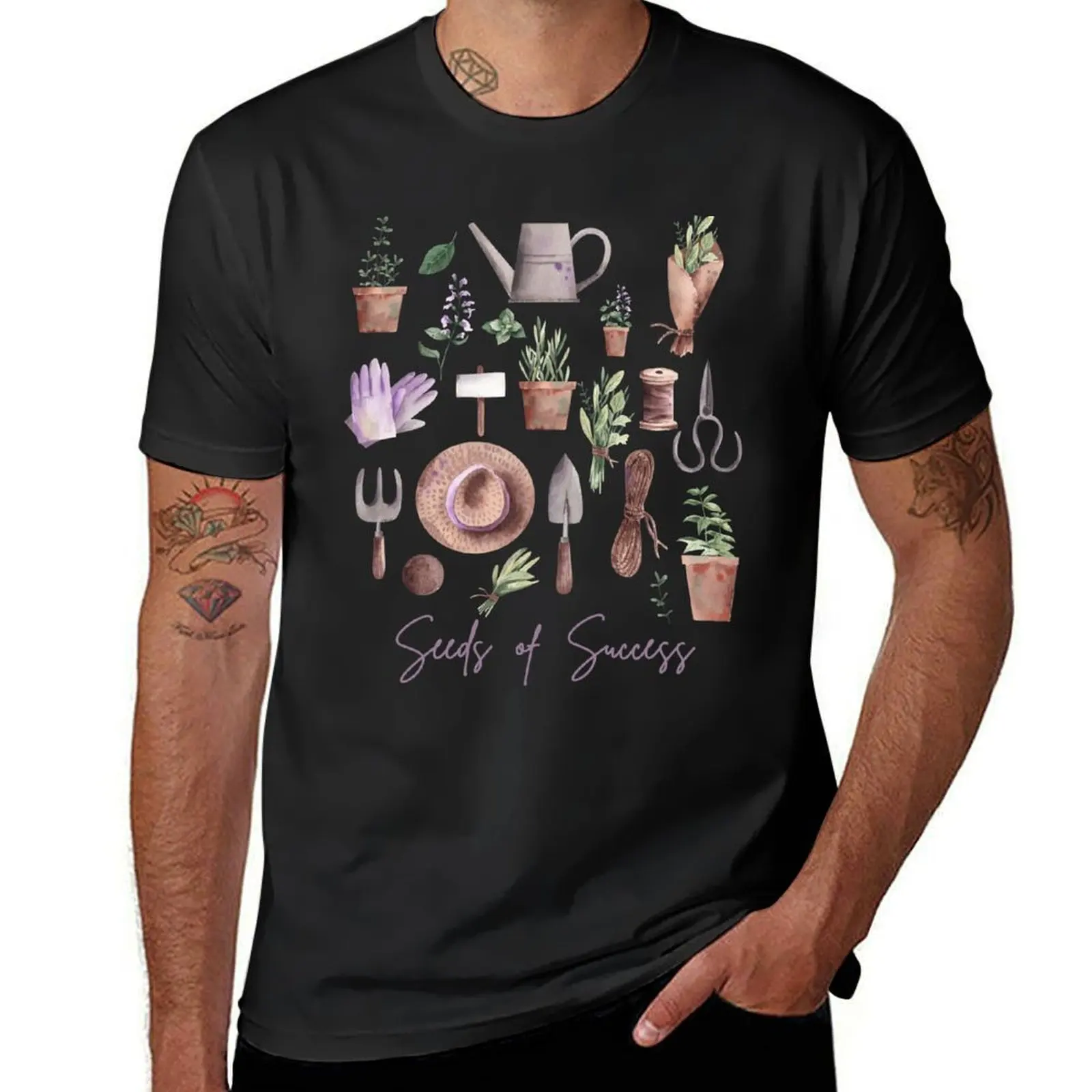 Gardening, Spring, Potted Plants, Vegan, Herbs, Herbology, Health, Seeds T-Shirt vintage quick drying workout shirts for men