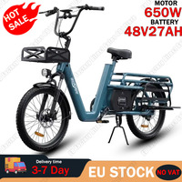 OT01 Electric Bicycle 650W Powerful Motor 48V27AH Lithium Battery E-bike Hydraulic Brake Aldult 20-inch Tire Snow Electric Bike