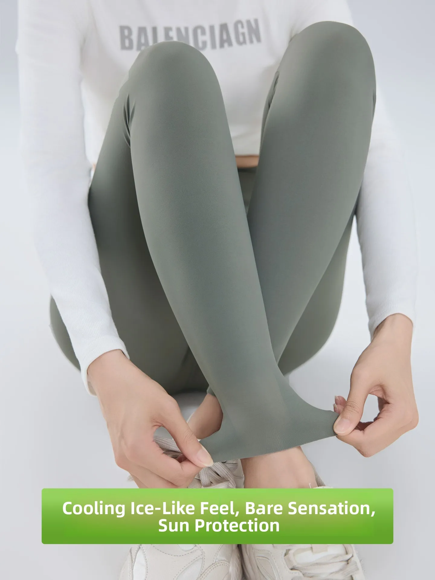 

Ultra-Thin Ice Silk een Yoga Pants Women's Summer Fitn Tightening Tummy Control Butt Lifting Sports ark Pants