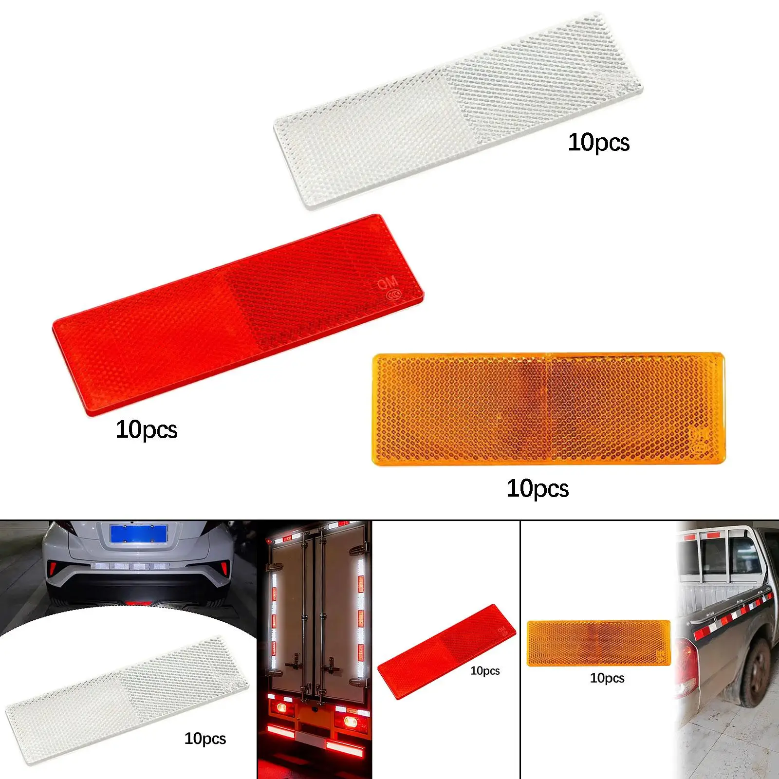 

10x светоотражающие наклейки, универсальная водонепроницаемая отражающая панель, светоотражающий маркер, светоотражающая лента, наклейка на груз