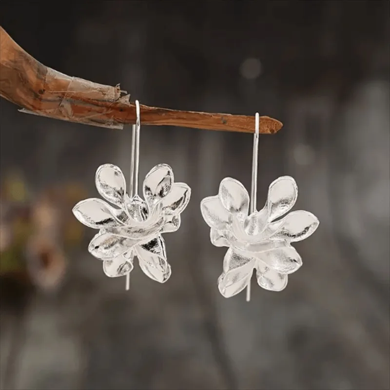 1 Pair Retro Palace Style Floral Earrings, Elegant & Unique Earrings for Women, Fashion for Party