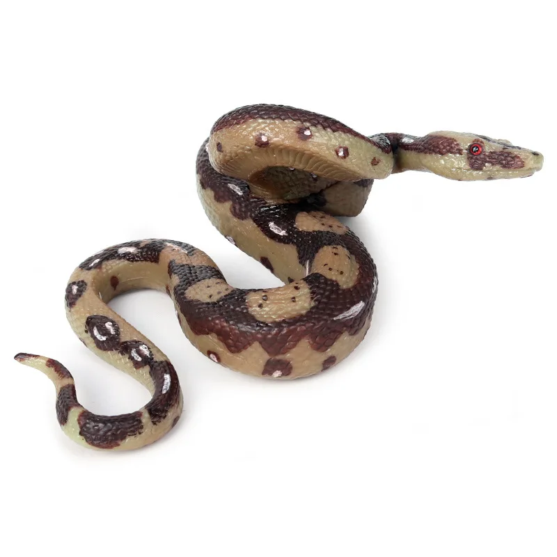 Simulation Of Wild Animal Snake Toy Golden Python Model Amphibious Reptile Snake Trick Toy