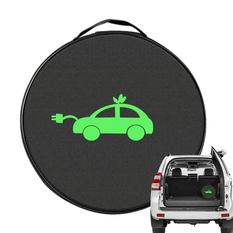 EV Cable Organizer Bag Waterproof & Fireproof Car Charging Cable Storage Bag Electric Vehicle Charger Plugs Sockets Jumper Case