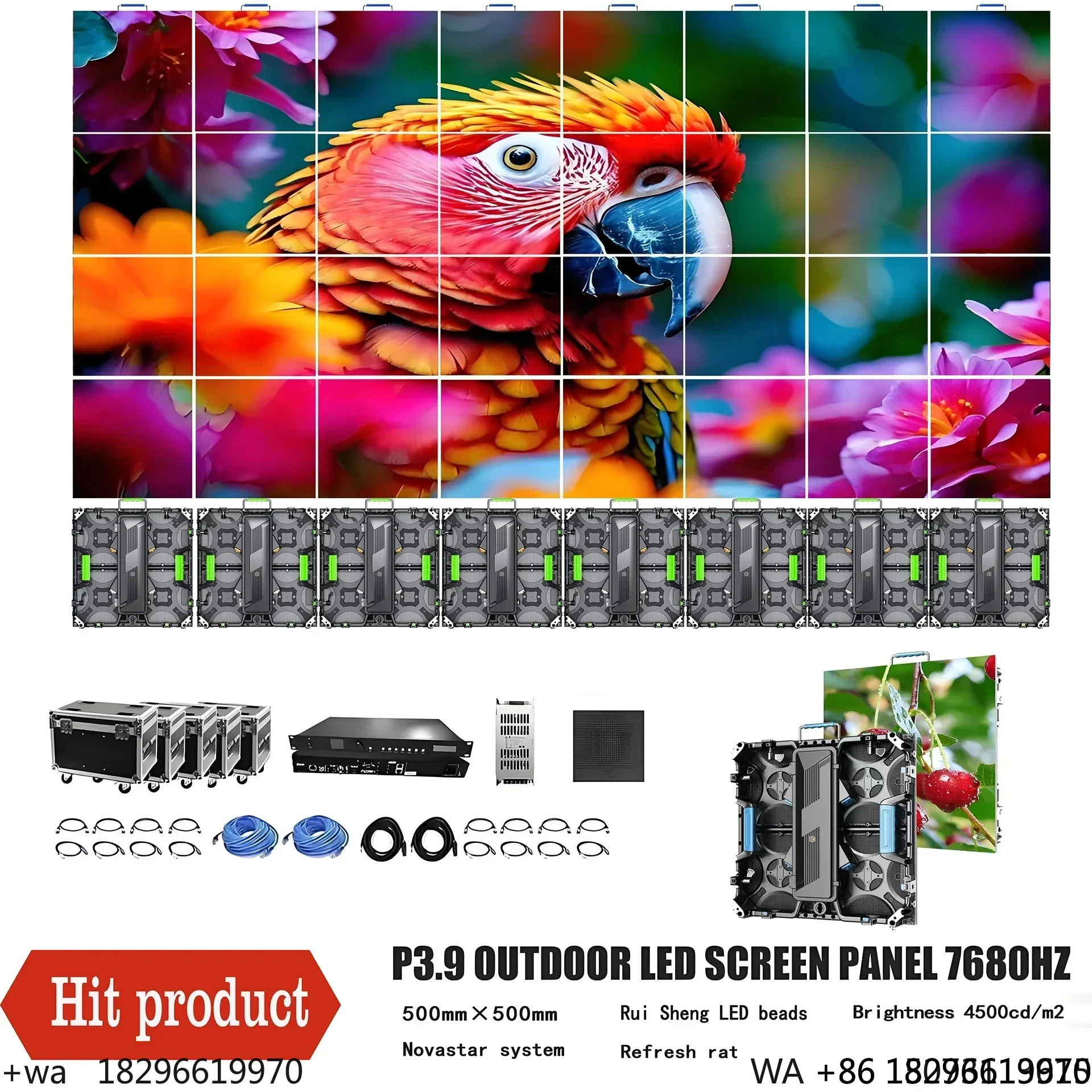 

Indoor Outdoor P2.976/P3.91/P4.81 LED 500x500mm Cast Aluminum Stage Display