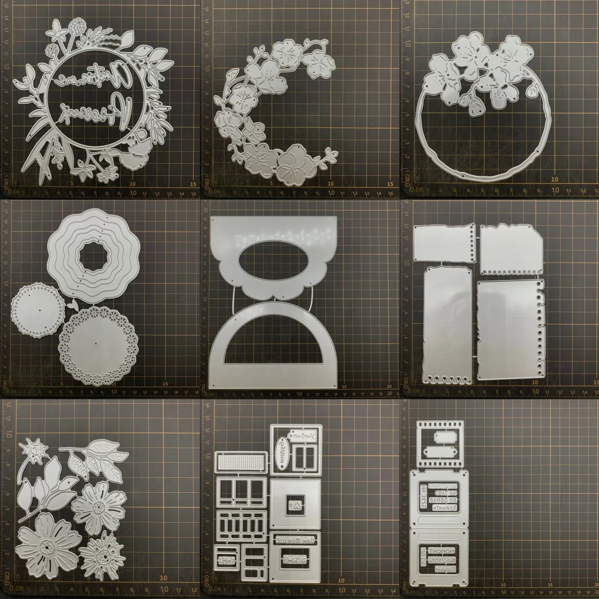 

9 видов металлических вырубных форм для скрапбукинга серии Window Flower, трафареты для декоративного тиснения, шаблоны для рукоделия