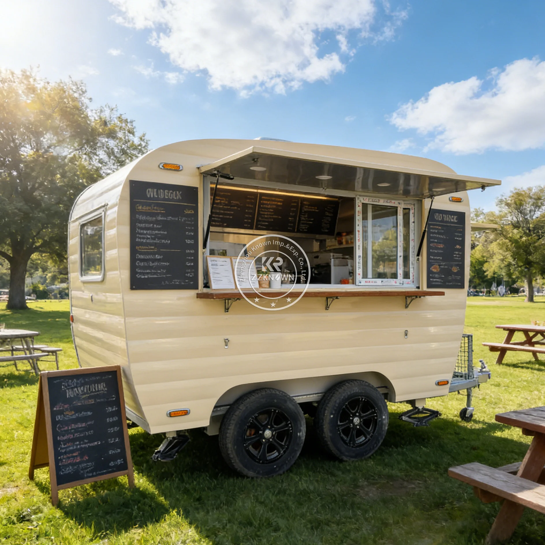 

High Quality Commercial Food Trailer Mobile Kitchen Street Food Truck Custom Street Premium Burger Taco Truck For Sale