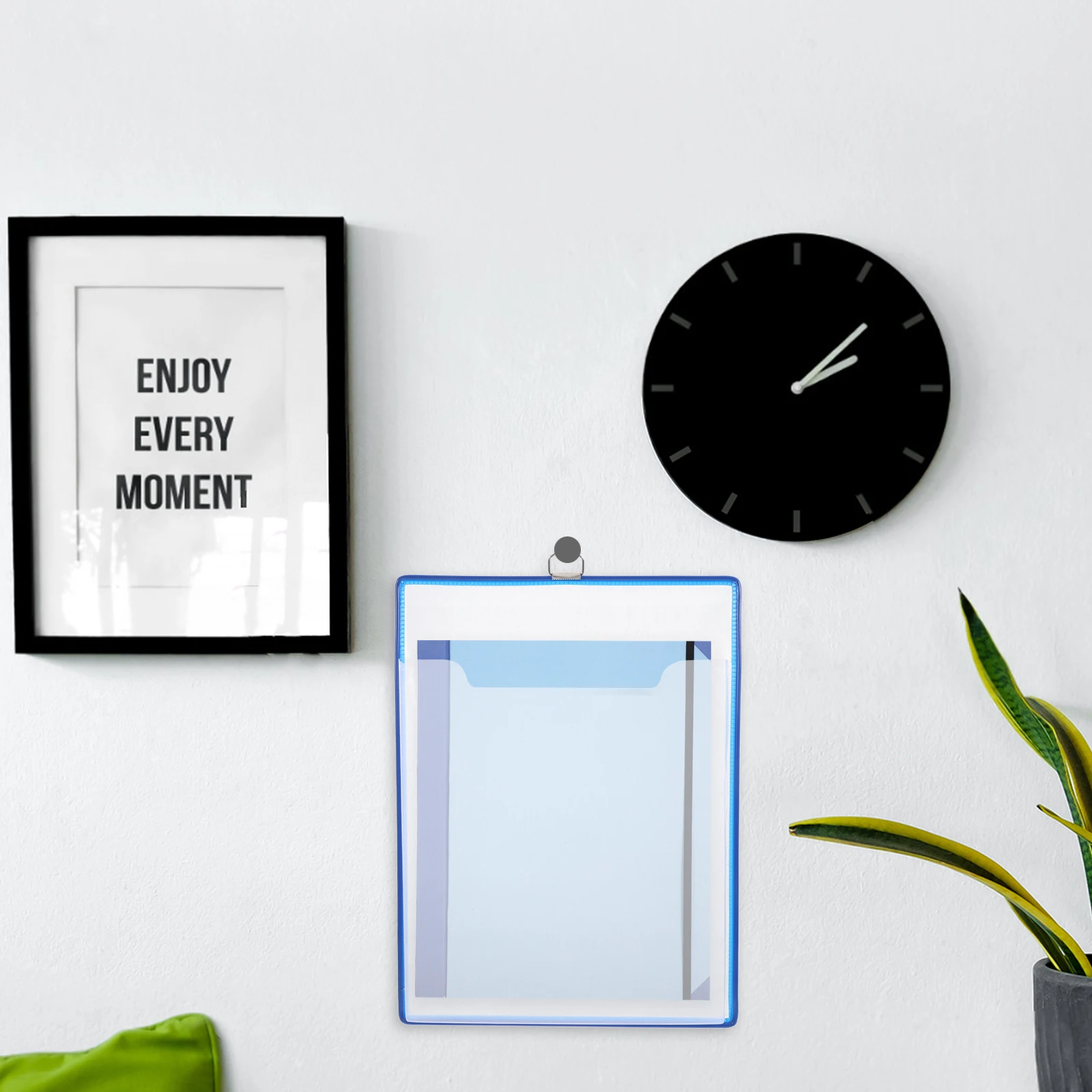 

A4 File Box Transparent Thickened Plastic Document Storage Bag For Home Office Wall Mounted Organizer Hanging Folder Pouch