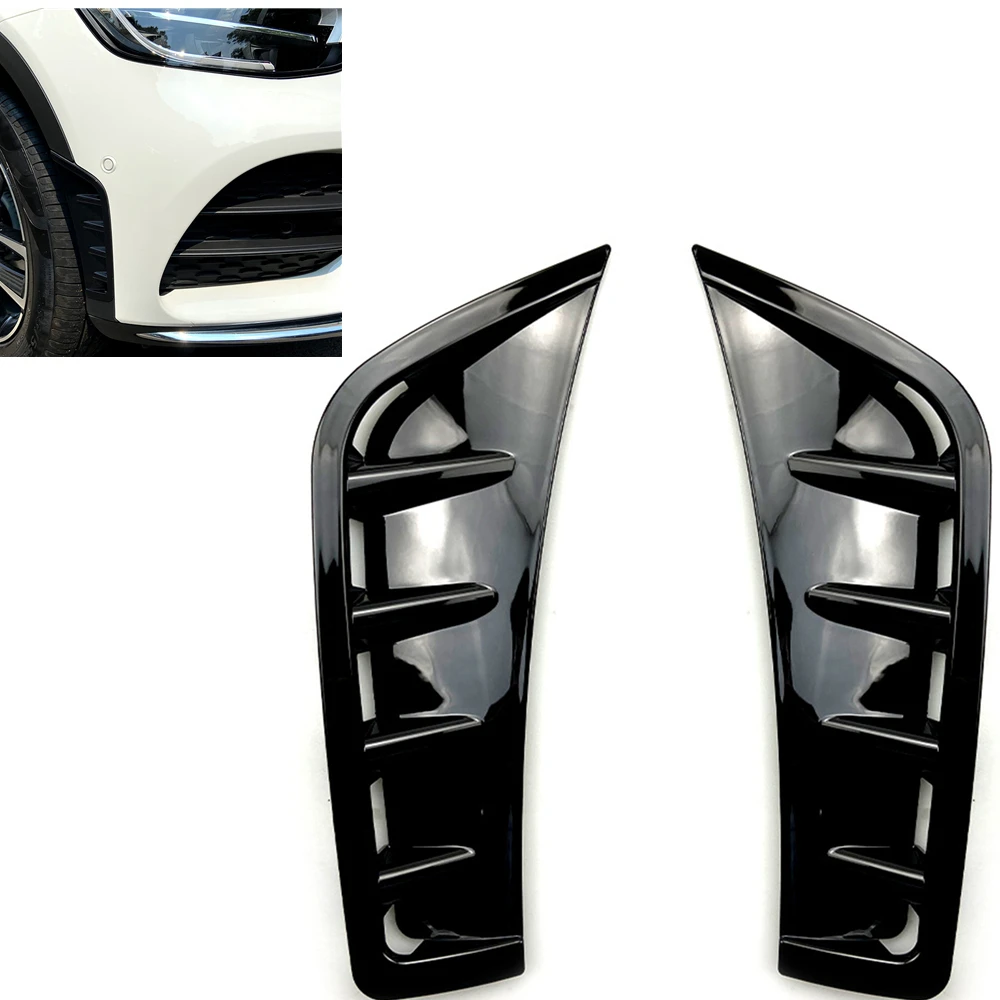 

For Mercedes Benz GLC Class X253 C253 2020 2021 2022 GLC260 GLC300 Front Bumper Air Vent Trim Fender Intake Hood Cover Splitter