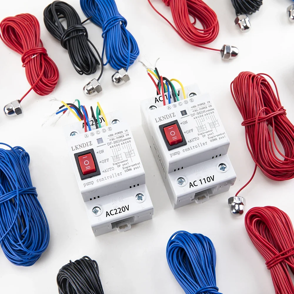 Imagem -02 - Interruptor de Controlador de Nível de Água Automático Tanque de Água Sensor de Detecção de Nível Líquido Controlador de Bomba de Água ac Df-96dk 20a 220v