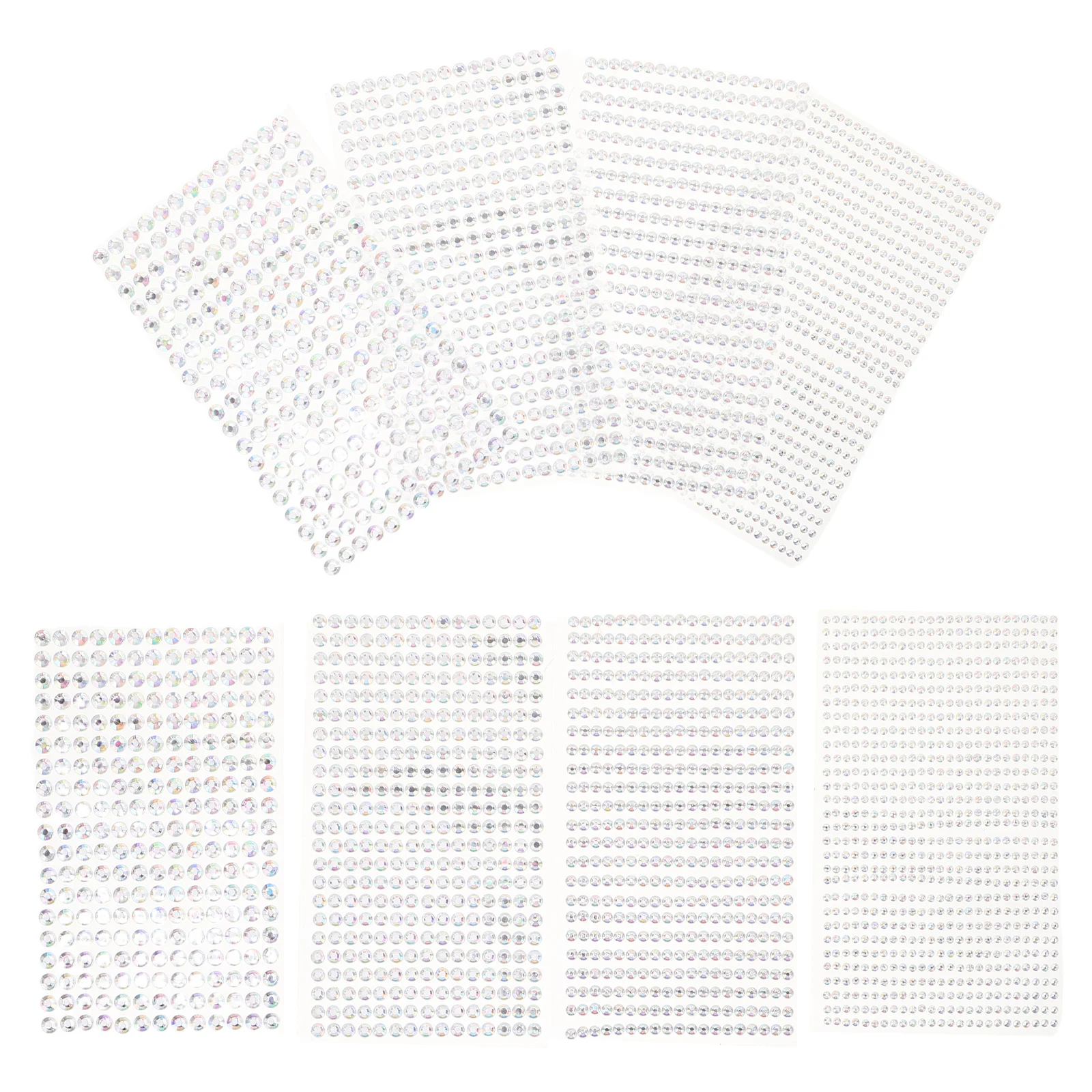 

8 Sheets Children Diamond Stickers Adhesive Rhinestone Craft Gems Jewel Kids Paste Drill DIY Acrylic Decorations Figures Phone
