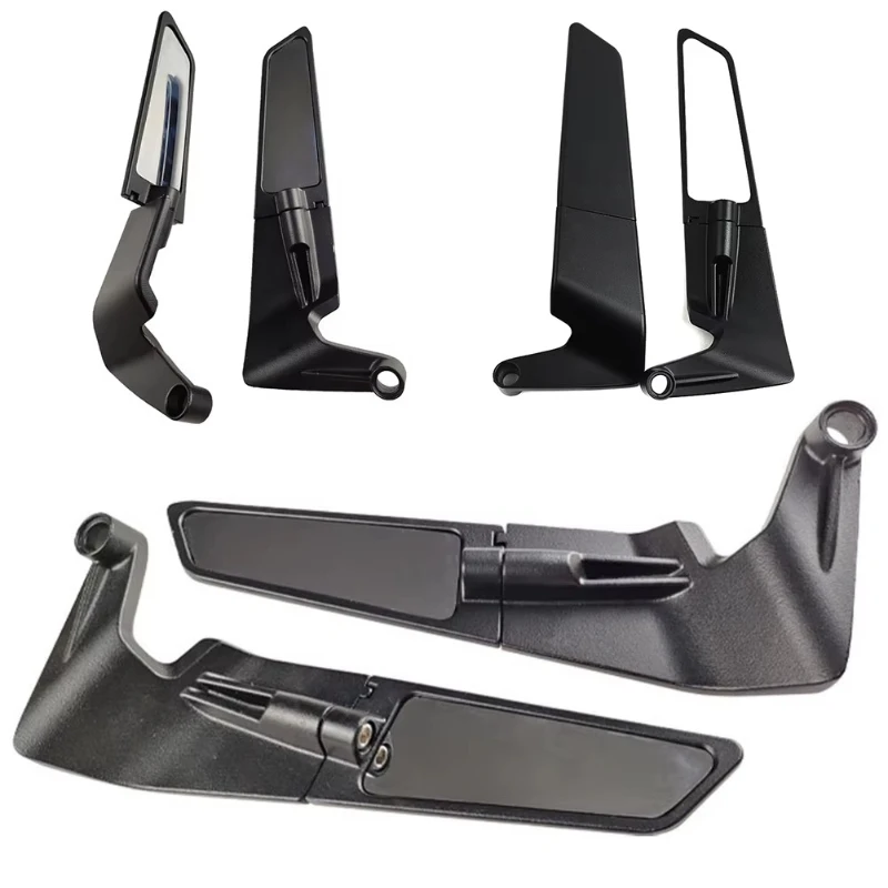 Stealth Winglets Side Mirror Motorcycle Wind Deflector Alloy For SUPER SOCO CPx CU TC 50 MAX TS TSX 1500 Convex  HD Vision