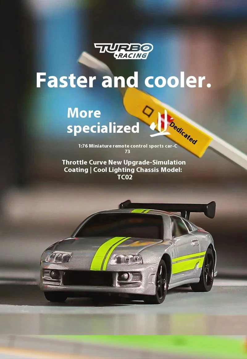 Turbo Racing 1:76 C73 RC Drift Car Full Proportional Racing Fast Speed with Gyro Radio 2.4Ghz Remote Controller Birthday Gifts