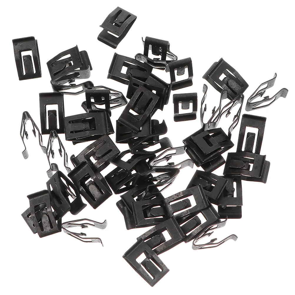 

40 Pcs Dashboard Buckle Retainer Clips Car Center Console Plate Clamp Accessory Steel Metal