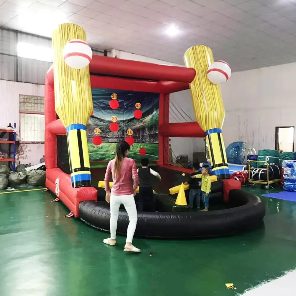 Fast Air Shipping to door,Portable Easy set up 5x3m Outdoor Giant Inflatable Baseball Batting Cage Batter Up Sport Games Fun