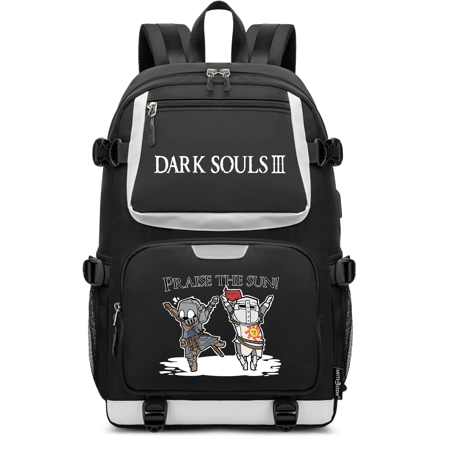 

Dark Souls Students Schoolbags Oxford Bookbag Soulslike Men Travel Backpack Laptop Daypack Shoulder Bags with USB Charging Port