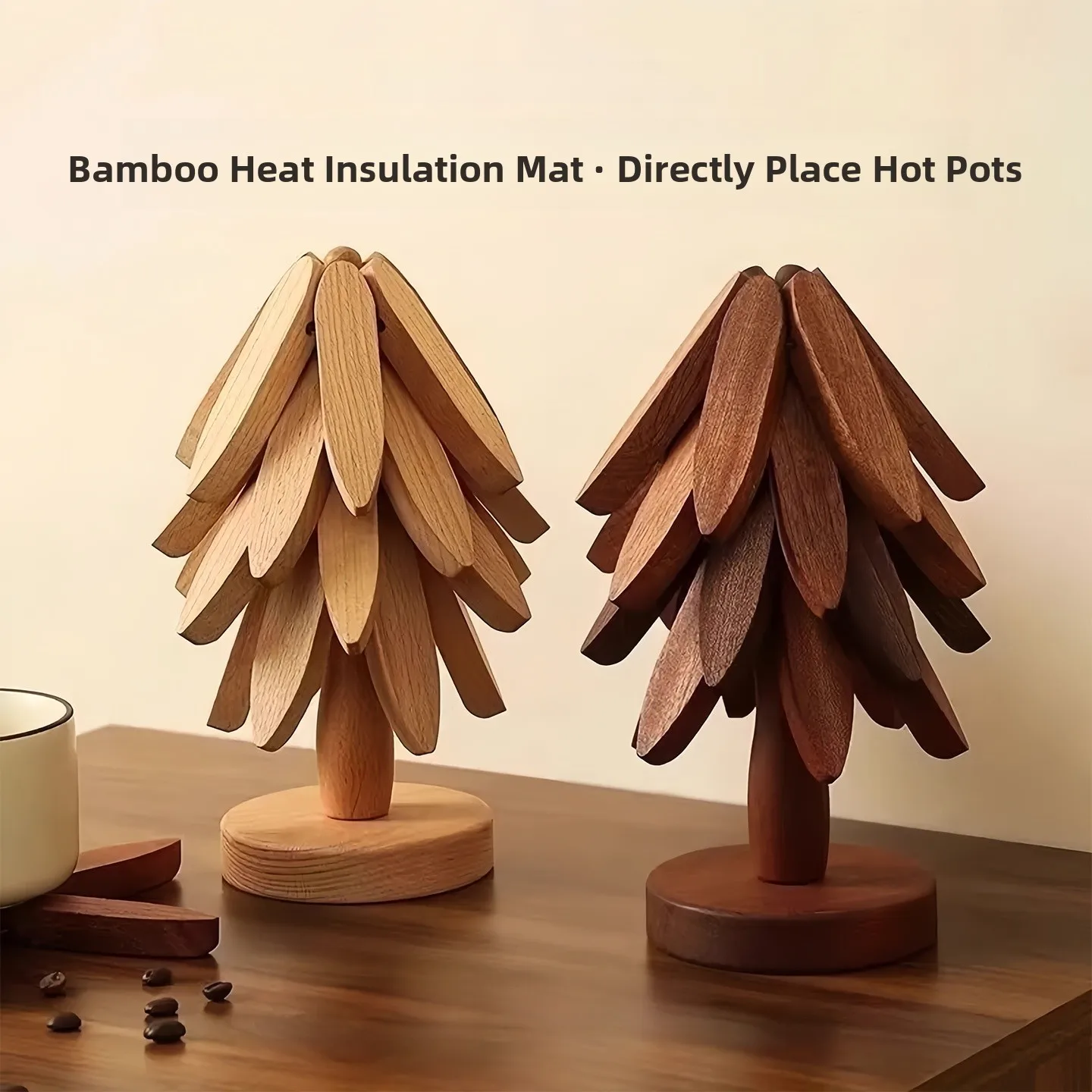

Creative Wood Heat Resistant Pad Table Decoration One Tree High Aesthetic Value Small Tree Heat Resistant Pad Dining Table