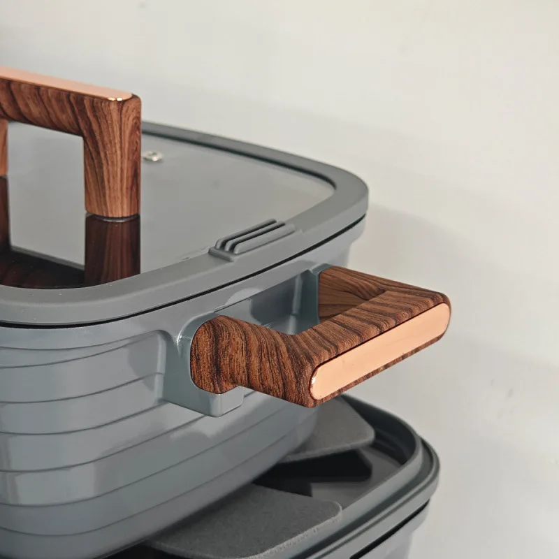 Set of 15-piece bottom covering non-stick electromagnetic heat conduction