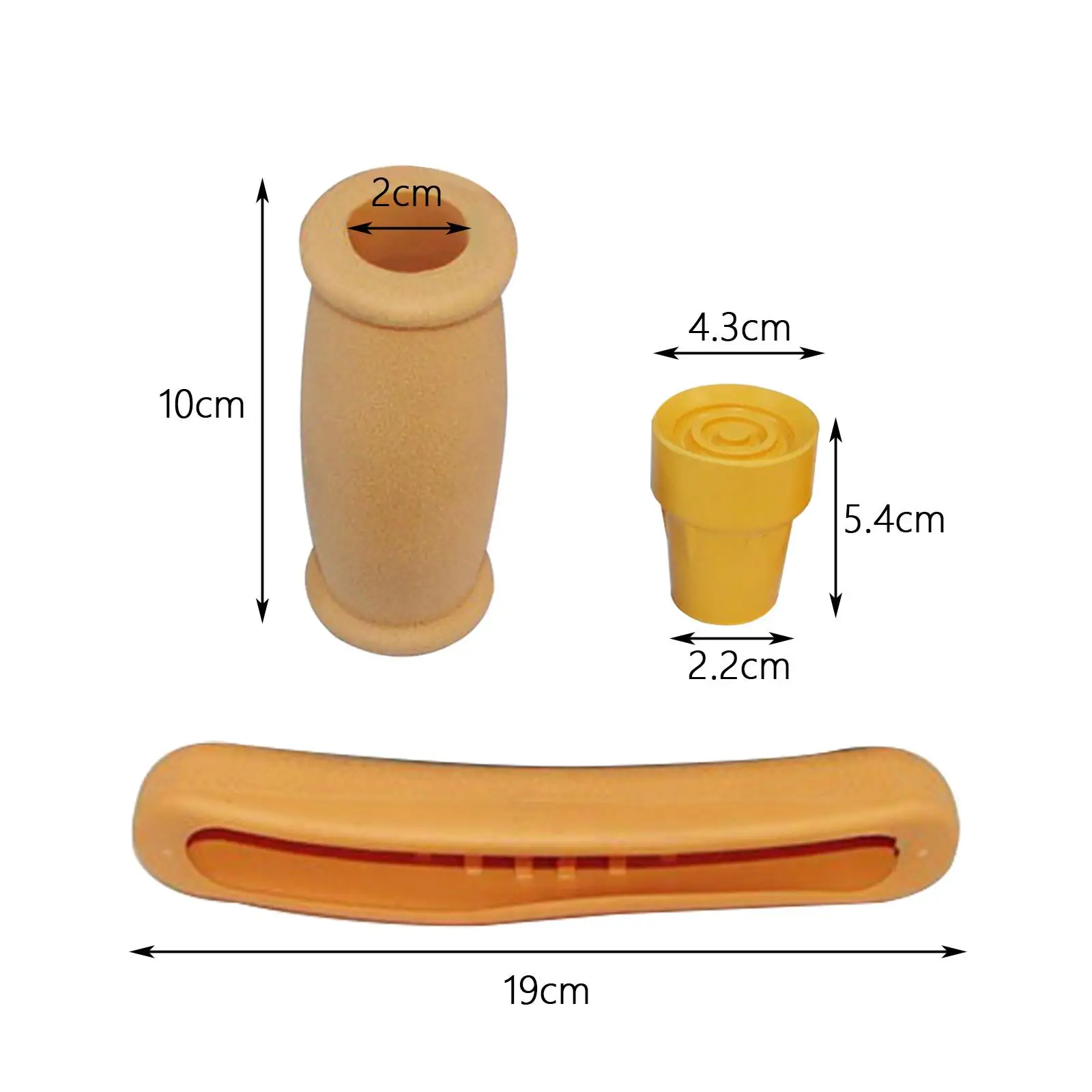 مجموعة أجزاء العكاز البديلة، وسادات إكسسوارات العكاز، قبضة اليد، أغطية القدم، وسائد مطاطية مريحة