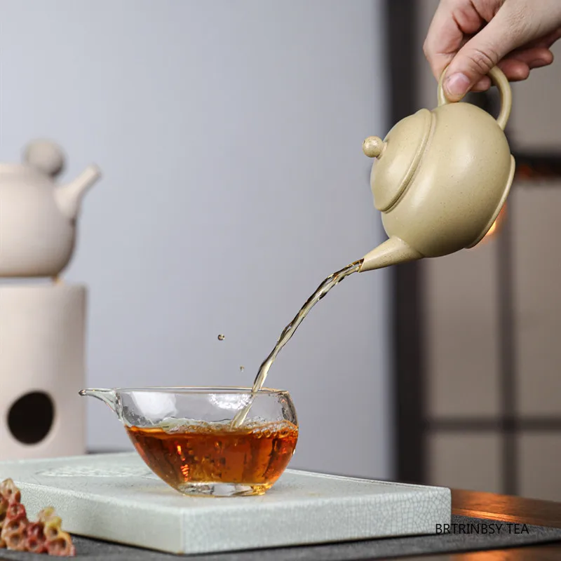 210ml Handmade Yixing Purple Clay Teapot Beauty Tea Infuser Tea Pot Tradition Household Kettle Chinese Raw Ore Zisha Tea Set