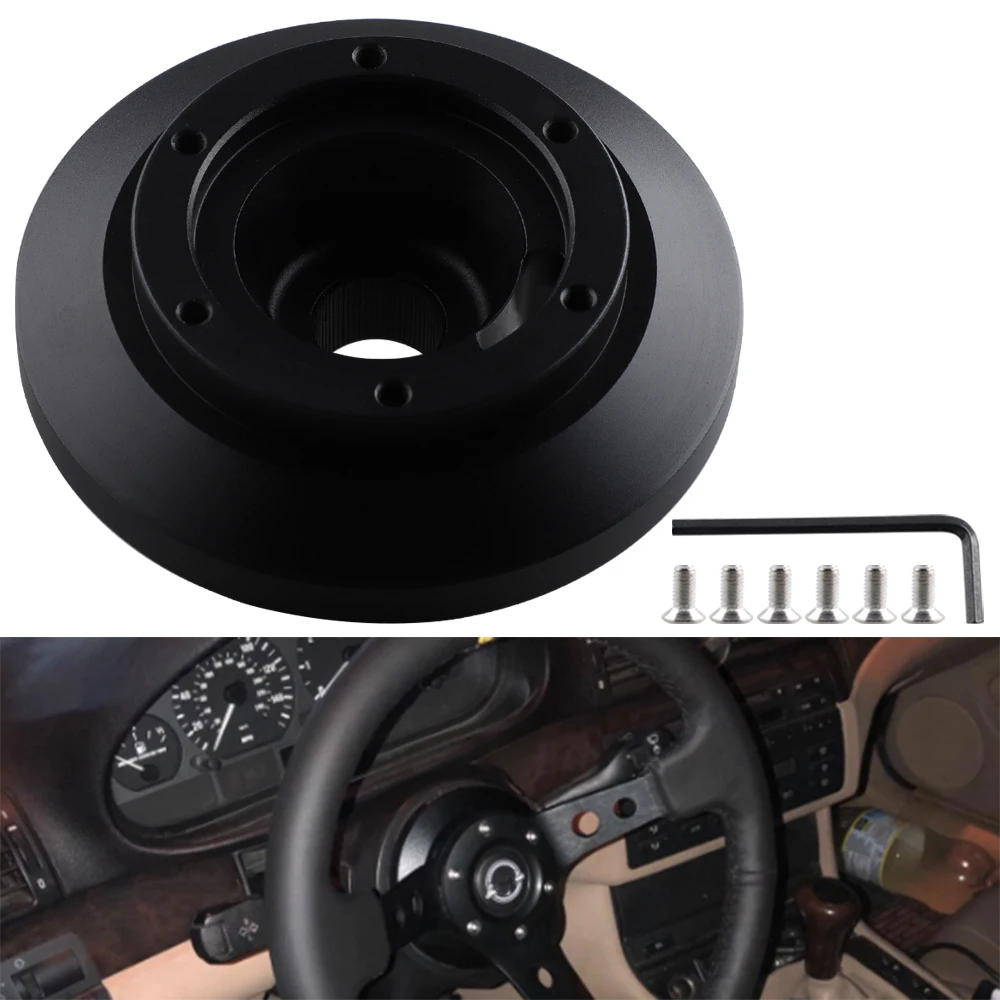 

E46H Aluminum Steering Wheel Short Hub Adapter Quick Release Boss Kit for BMW Z4 Z4M E85 2001-2006