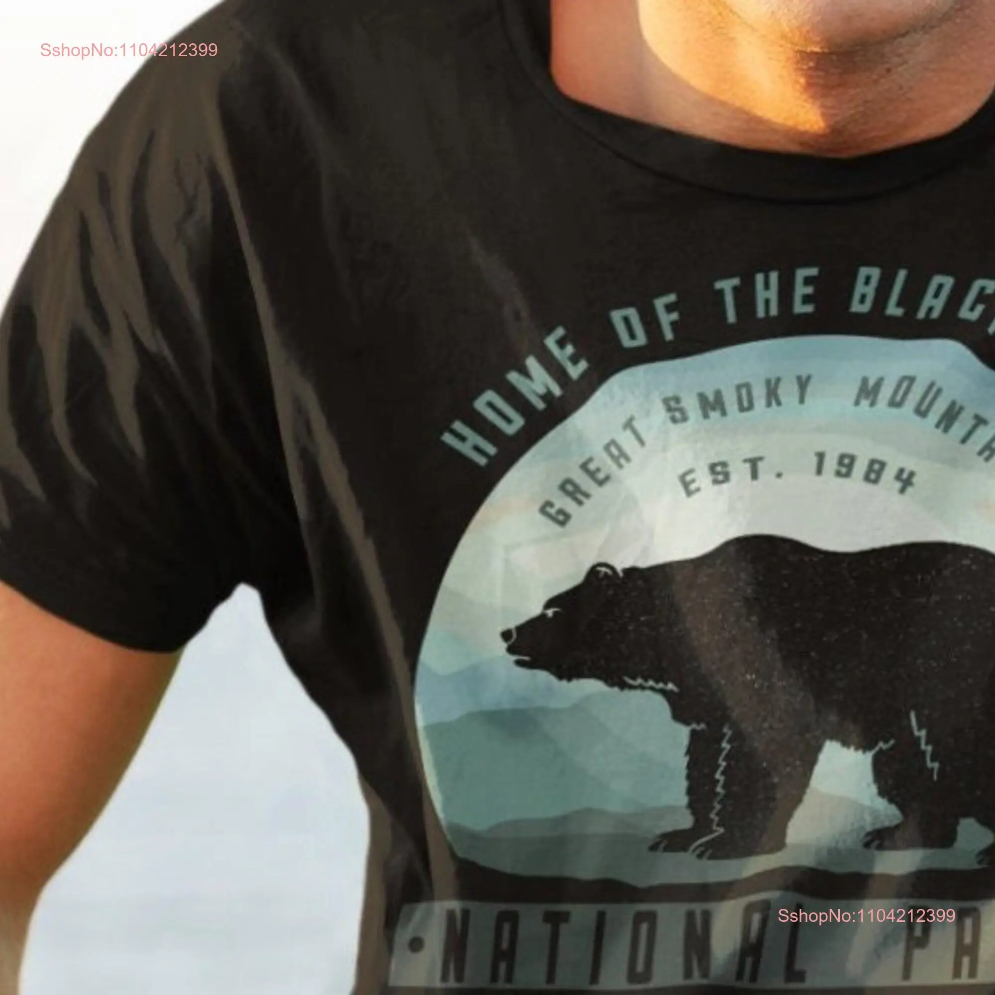 Home of the Black Bear T shirt North Carolina Great Smoky Mountain National Park Top Vacation long or short sleeves