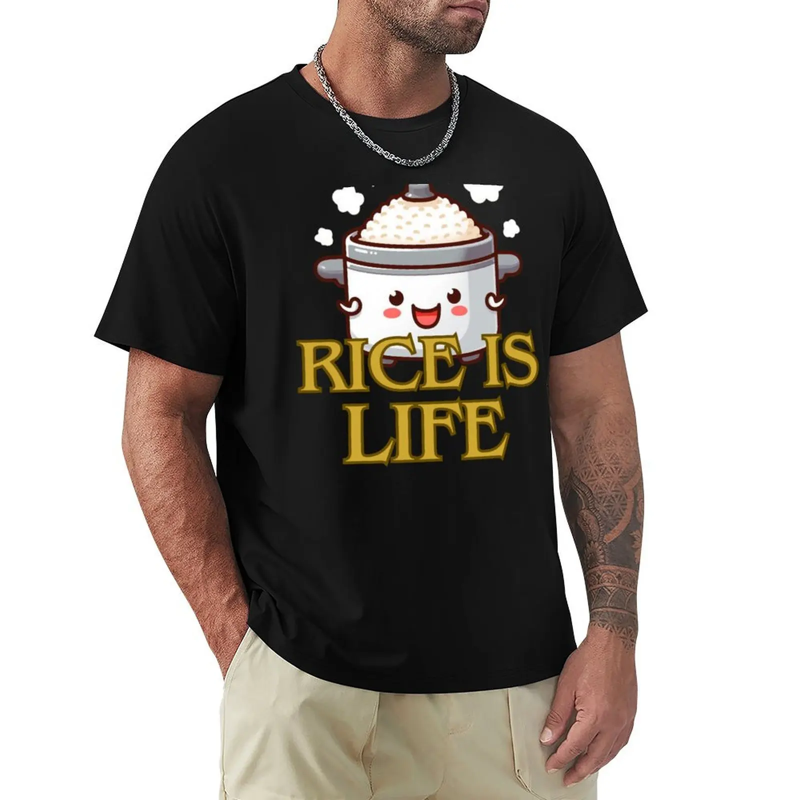 Rice is Life - Pinoy T-Shirt All Match Print Short Sleeve Top