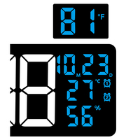 Digital 16 2 inch LED wall clock with remote and 10 level brightness settings for optimal visibility day and night