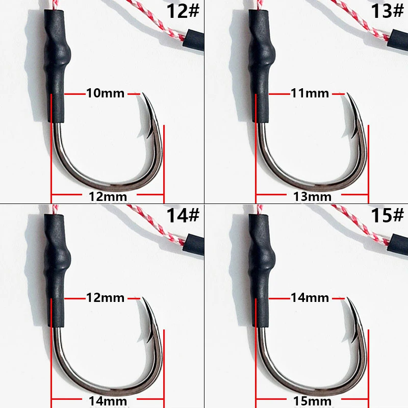 Jig Head Assist Hook con falda de silicona para pargo - Jigging mar - imagen 3