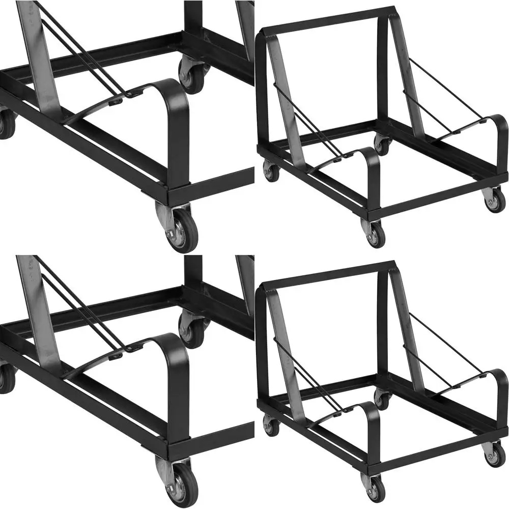 

Hercules Black Steel Stackable Sled Base Chair Dolly