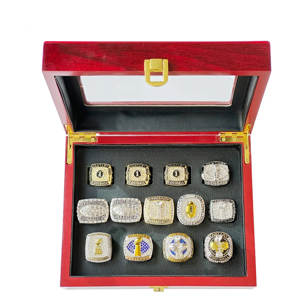 13PCS 2011-2023 Fantasy Football Championship Ring FFL WINIER Trophy Prize for Fans Men's Commemorative Gifts
