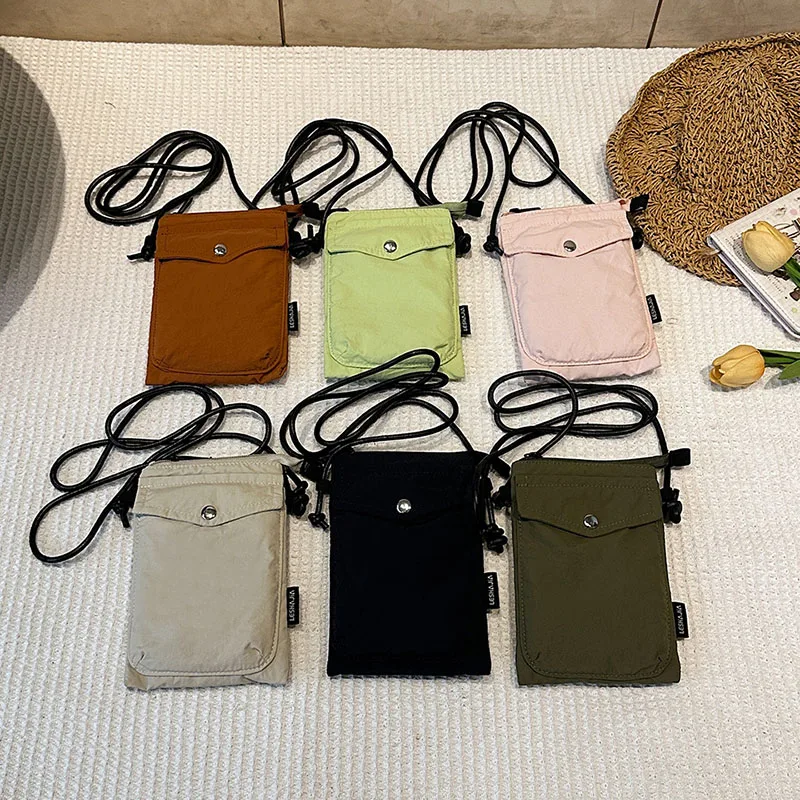 Straße gewaschen Nylon Umhängetasche für Frauen Mode Telefon Messenger Bag weibliche Geldbörsen Designer Schultertaschen – Detail 8