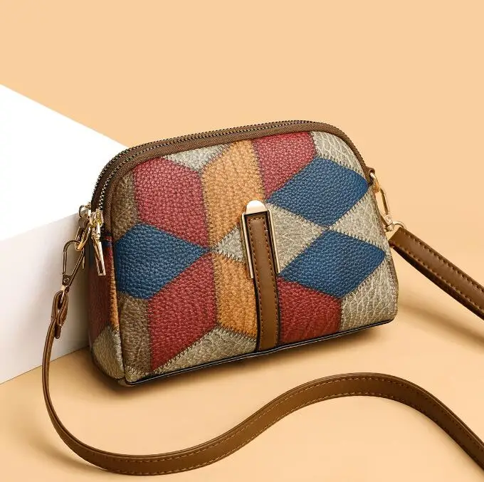 NEW Women Shoulder Bags Fashion Bag Patchwork PU Leather Female Bag Hobo Ladies Handbag Casual Tote Bags