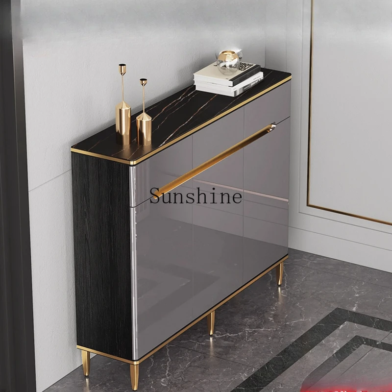 

Slate ultra-thin living room storage low cabinet integrated storage cabinet against the wall