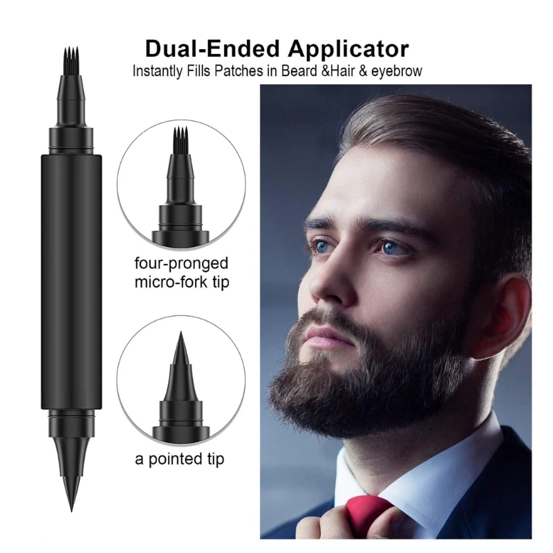 Beard Pen Barber Pencil Hair Styling Eyebrow Mustache Repair Waterproof Coloring Tools Men Cosmetics Beard Filler