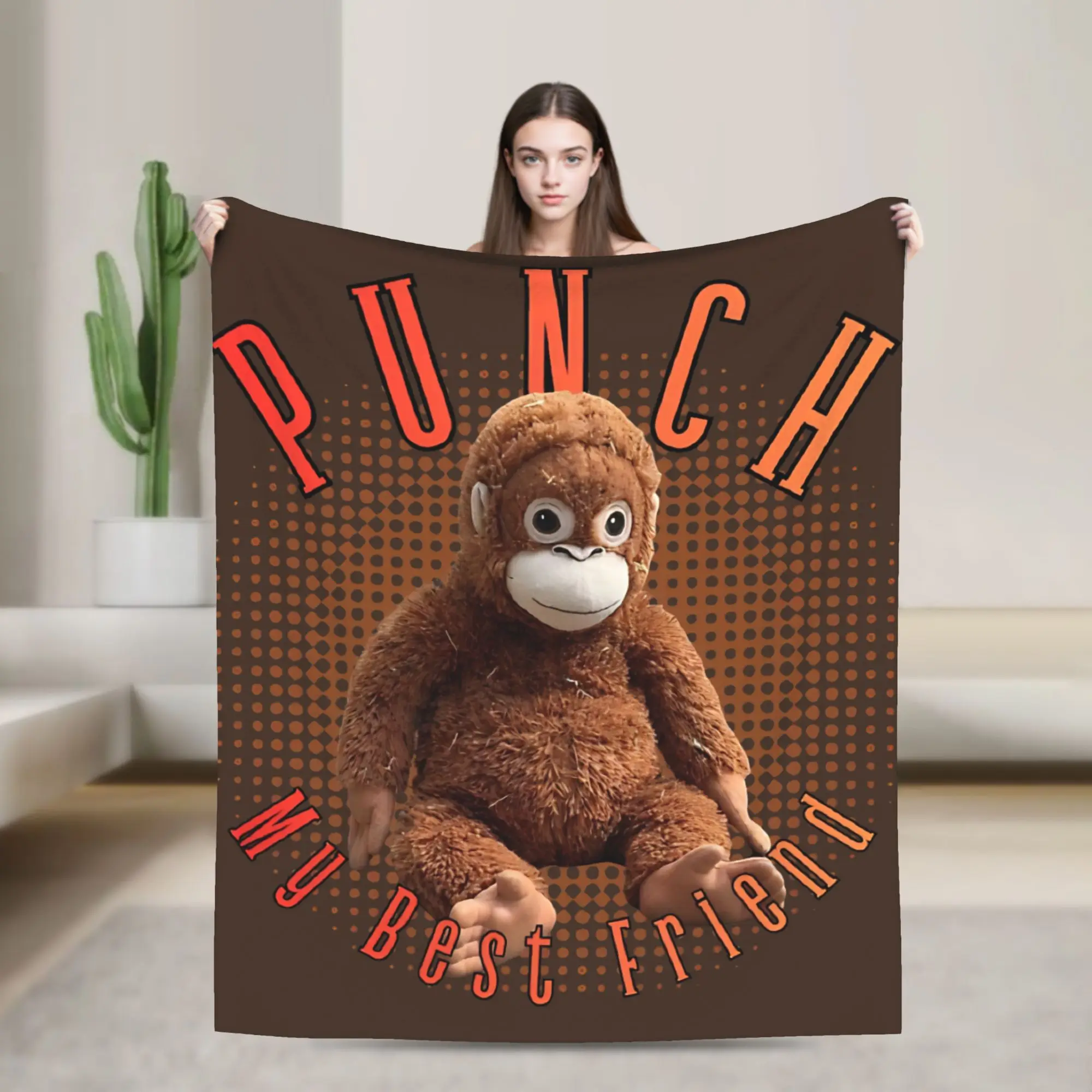 

Пледы Punch Monkey из флиса, мягкие пледы для дома, дивана, кровати