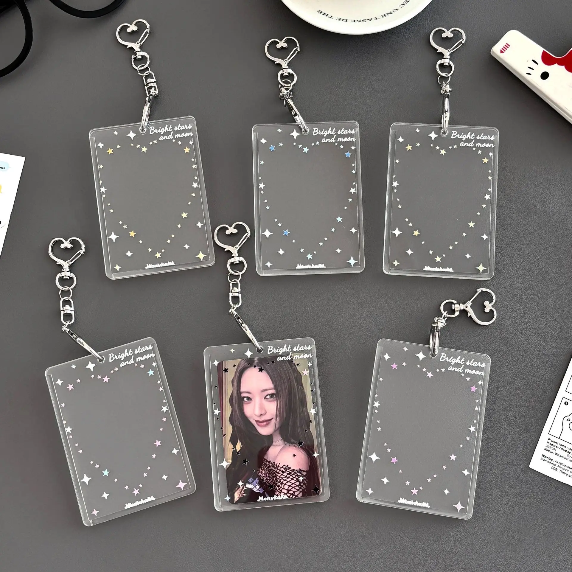 حامل صور بولارويد لطيف على شكل نجمة قلب من الأكريليك مقاس 3 بوصة لـ Kpop