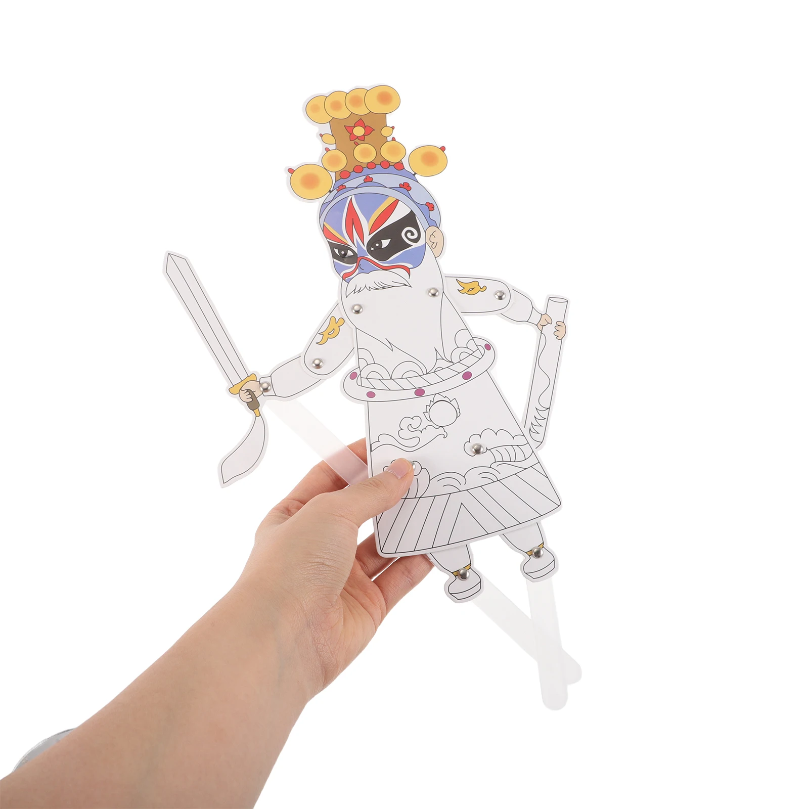 Kit de marionetas de sombra chinas hechas a mano, artesanía para colorear de ópera de Pekín para niños, bricolaje, actividad artística, decoración de educación Cultural, 8 Uds.