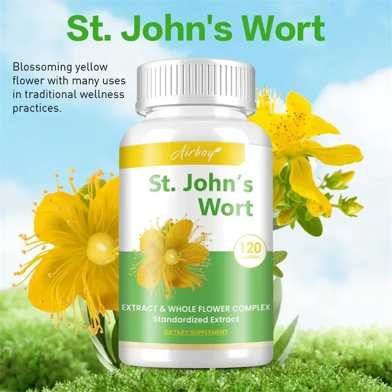 St. John's Wort Capsules - Relieve Anxiety and Fatigue, Improve Sleep Quality, Promote Skin Health, and Enhance Immunity - Image 4