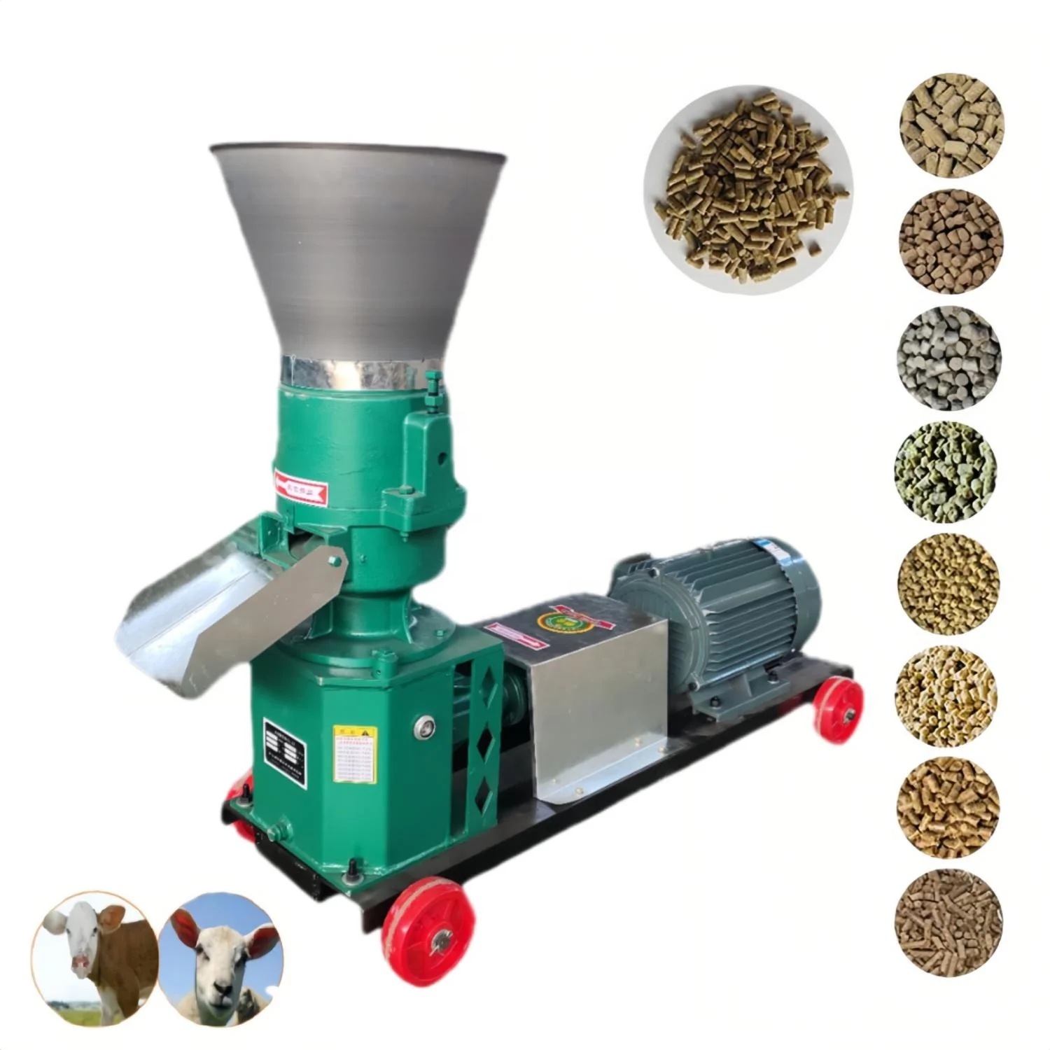 Animal poultry feed extruder mill grass pellet making machine