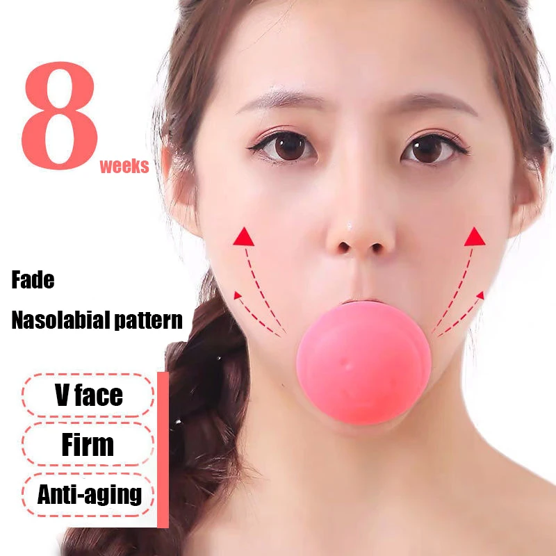 Jaw Exerciser Silicone V Face Facial Lifter Face Exerciser for Jawline Shaper Masseter Muscle Trainer for Double Chin Reducer