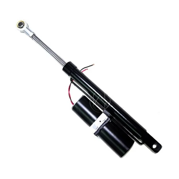 Marine hydraulic double action linear actuator with free lever clutch