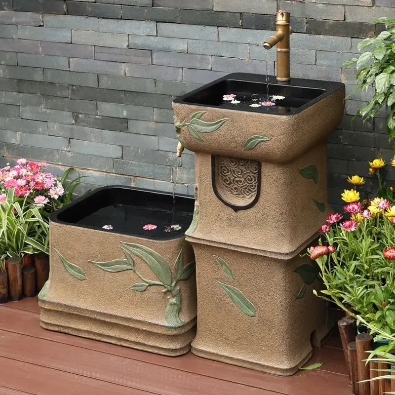 integrated courtyard wash basin, outdoor mop pool sink, balcony wash basin outdoor, mop pool pool basin